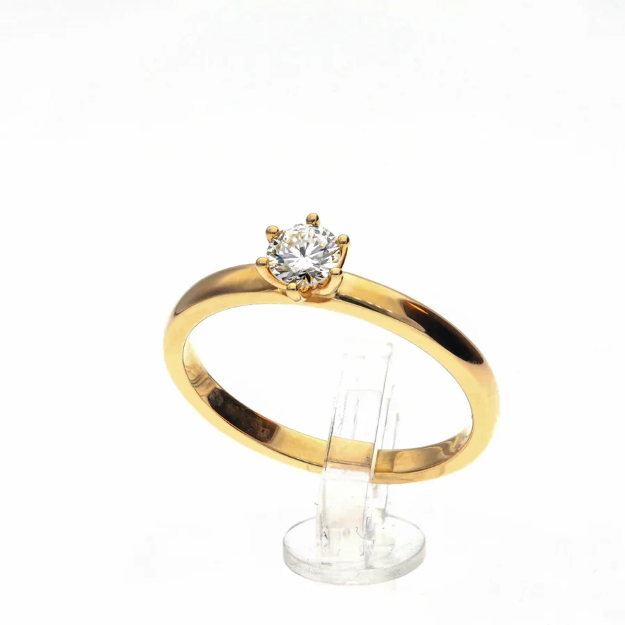 5003 – Front – 585er Goldring mit 0,30 ct Brillant